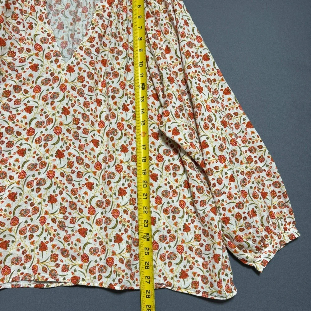Old Navy Blouse XXL Floral Boho Cottagecore Peasant Prairie Mori Kei Casual Chic